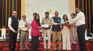 A proud moment Receiving the Best Green Club Award on stage in recognition of our environmental initiatives.