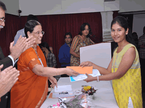 Ms. Tejas K. Chavan received V.S. Rajan Merit Scholarship for Academic Year 2012 – 2013